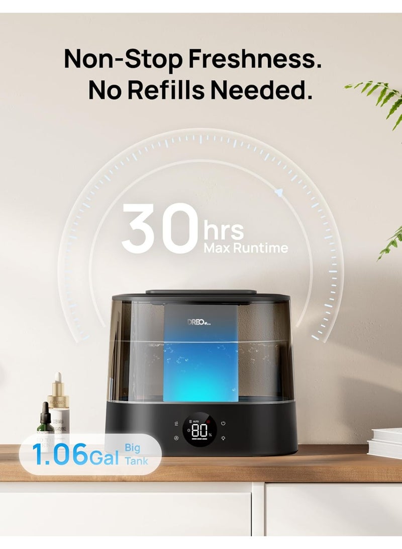 Dreo Humidifiers for Bedroom Top Fill 4L Oversized Cool Mist Humidifier with Oil Diffuser and Night Light, 30H Runtime, Ultrasonic Humidifiers - Image 3